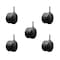 Service Caster 2-3/8'' Black Floor Safe Twin Wheel Casters 7/16 Grip Ring Stem, 5PK SCC-GR02S60-TPR-BLK-716176-5 - alternate 1